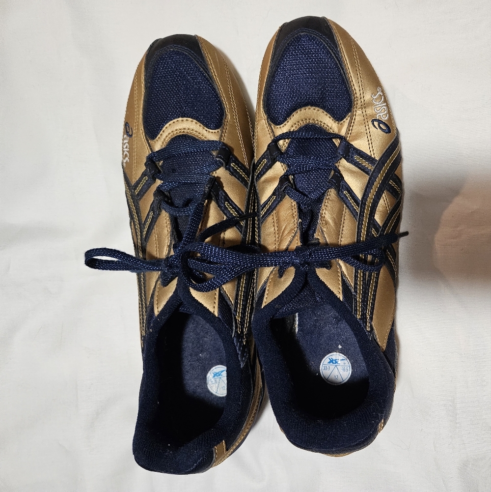ASICS Men's Track And Field Cleats in Gold and Navy Size 12